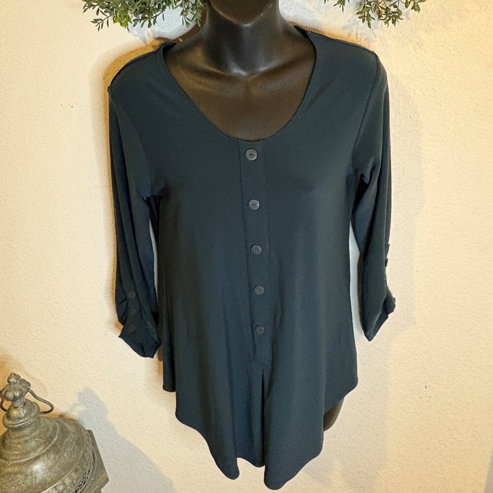 Dark Teal 3/4 sleeve top Size 6